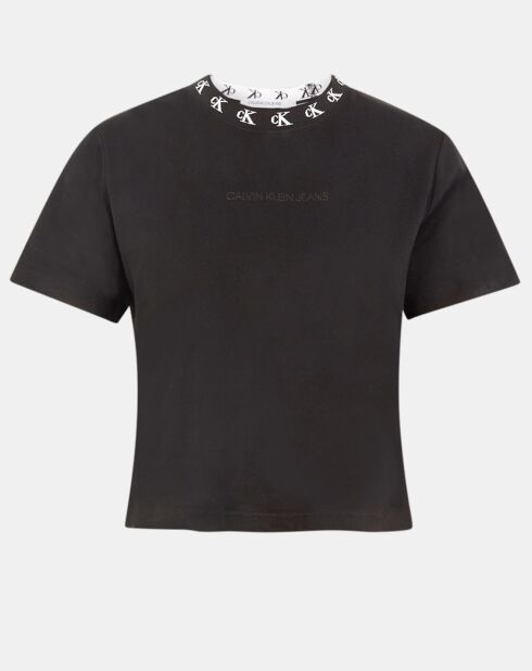 T-Shirt Crop Ck noir